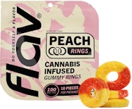 Peach -Indica-  Cannabis Infused (gummy) Rings- 100mg 10 pieces | VEGAN  Flav    -dd4