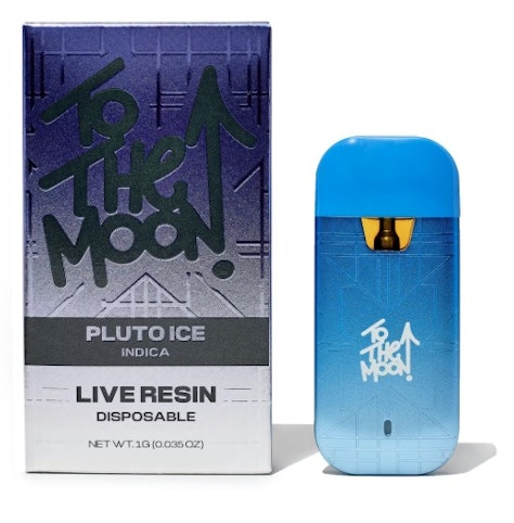 To The Moon - Pluto Ice -Indica- 1.0g Live Resin Disposable AIO (Vape Pen) To The Moon    -yyy6 back