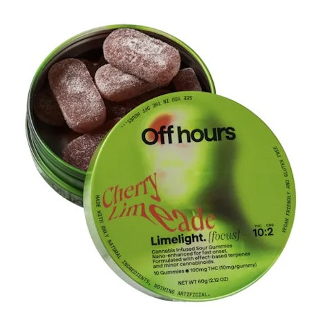 Off Hours - Off Hours | Cherry Limeade 'Focus' -Hybrid- 10:2 THC:CBG 10pk Gummies (Edibles)|      -D2 FRONT