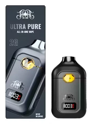 Heavy Hitters - Blackberry Kush -Indica- 90.6% THC | All-In-One (Vape Pen) 2g | 94.9% TAC | Heavy Hitters -UUU2