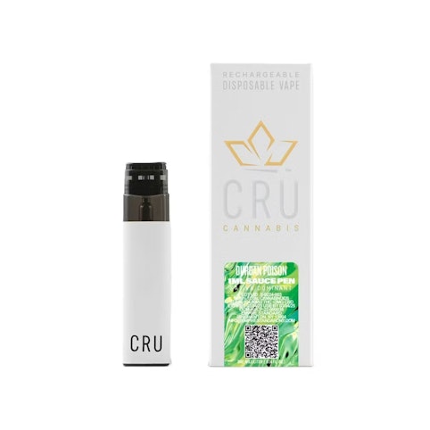 CRU - Durban Poison -Sativa/Hybrid- 91.86% THC | 1g Live Resin (Vape Pen) | CRU    -i8 middle
