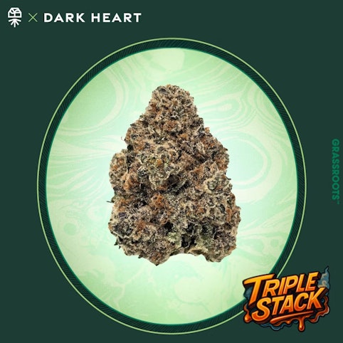 Grassroots - Triple Stack -Indica- 29.58% THC | 14g Bag (Flower) | Grassroots/Dark Heart   -z9 back