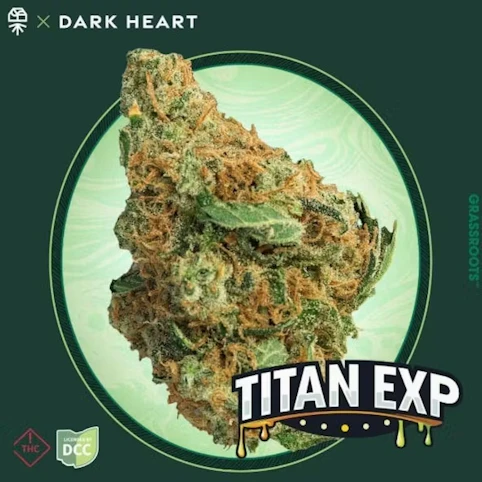 Grassroots - Titan Express -Sativa- 28.18% THC | 14g Bag (Flower) | Grassroots/Dark Heart    -L7 