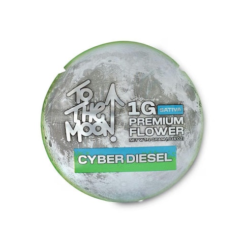 TO THE MOON - Cyber Diesel -Sativa- 25.63% THC | 1g Dime (Flower) | To The Moon  -z2