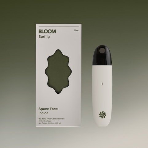 BLOOM - Space Face -Indica- 87.03% THC Live Surf All-In-One 1g (Vape) | Bloom      -vvv10 BACK