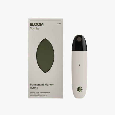 BLOOM - Permanent Marker -Hybrid- 84.36% THC Live Surf All-In-One 1g (Vape) | Bloom      -uuu10 FRONT