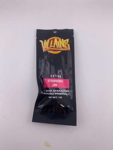 Villains - Strawberry Jam -Sativa- 49.90% THC | 1g Diamond Infused (Pre-Roll) | Villains  -r10