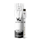White 510 Thread Cure Pen Battery | West Coast Cure