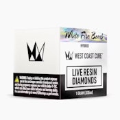 WEST COAST CURE: White Fire Bomb 1g Live Resin Diamonds (H)