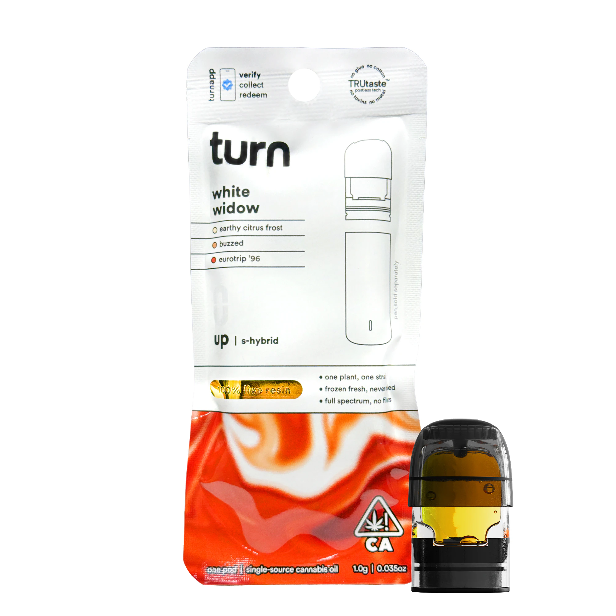 turn - Turn White Widow Live Resin POD 1.0g Main Image