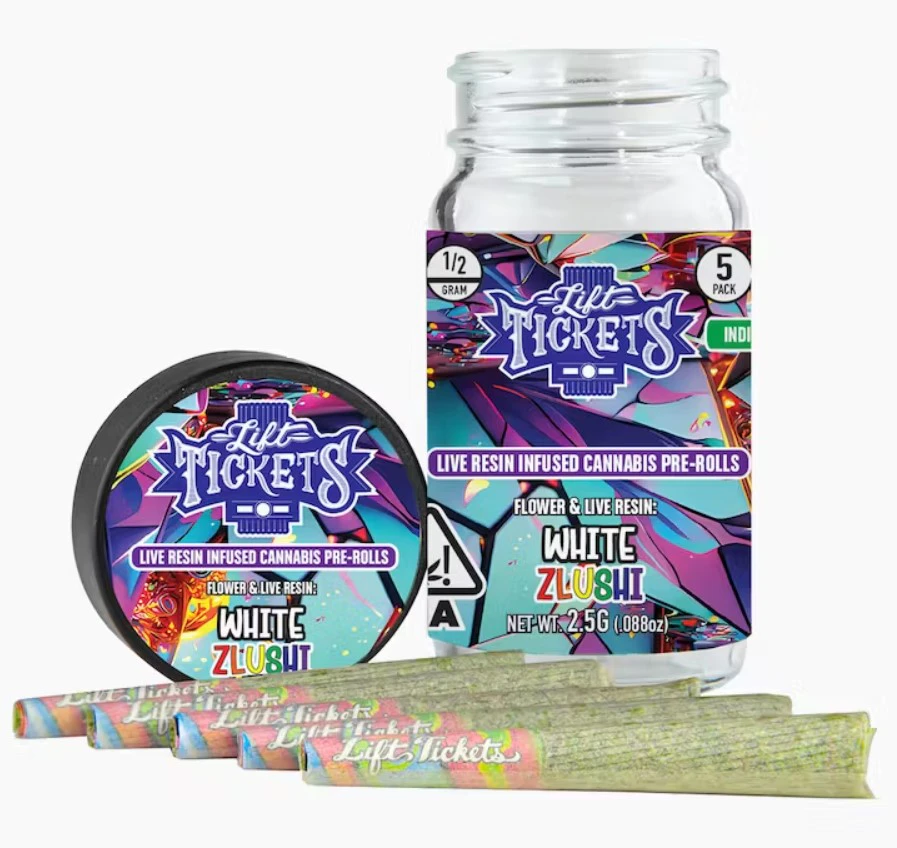 Lift Tickets - Lift Tickets .5g White Zlushi Infused Preroll 5pk Main Image