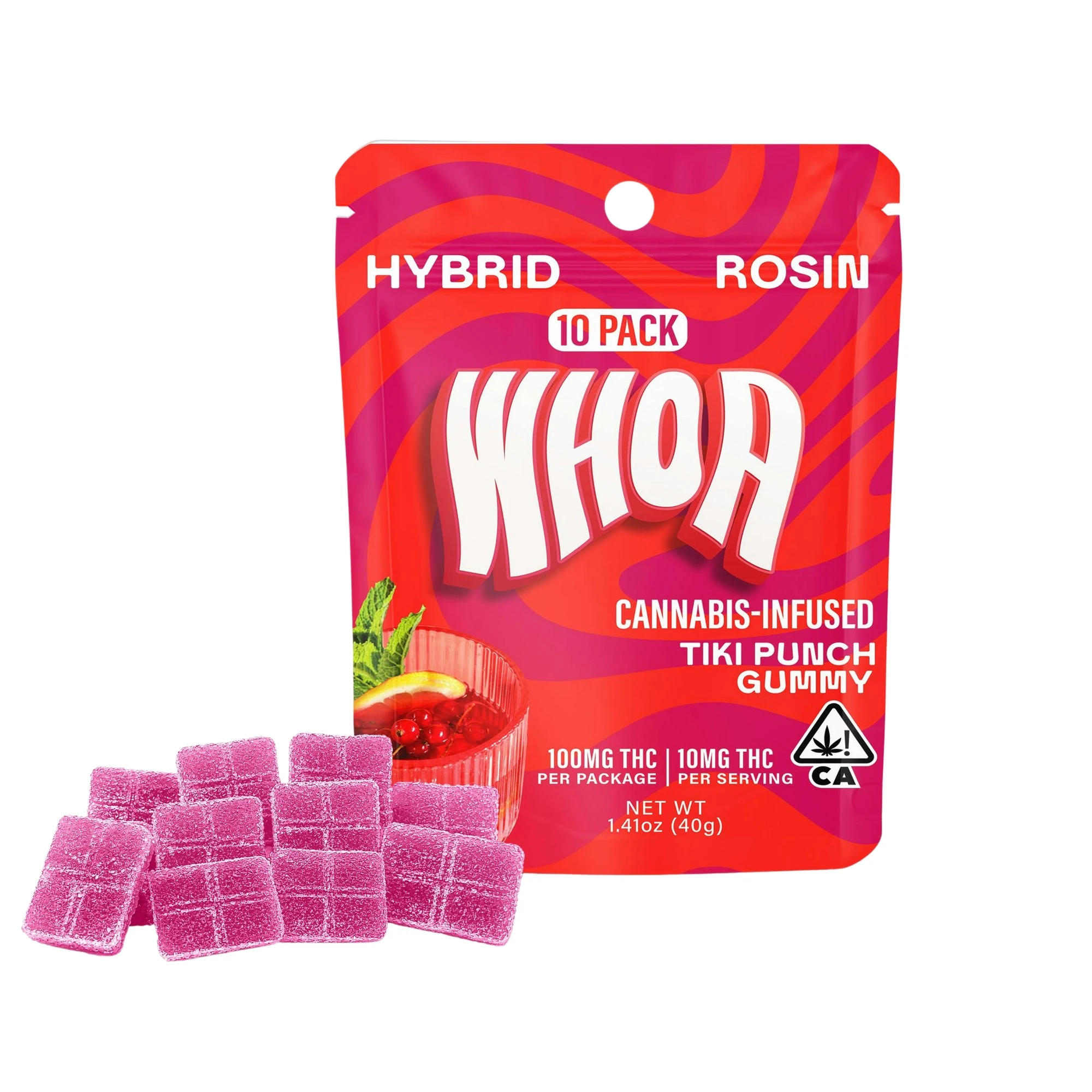 Whoa - Whoa | Tiki Punch | Rosin Gummy | [100mg] 10pk | Hybrid Main Image