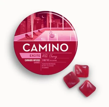 Camino - Camino-Wild Cherry-Excite-High Dose-20 Gummies-200mg Main Image