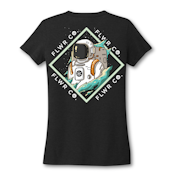 FLWR CO - Womens Astro Wave Tee (DEEP BLACK)