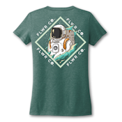 FLWR CO - Womens Astro Wave Tee (Deep Sea Green) 