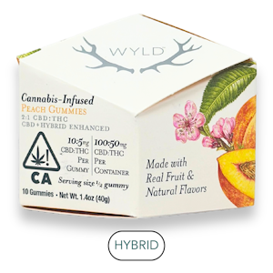 WYLD - Wyld - Peach 2:1 CBD - Gummies - 10pc - 100mg