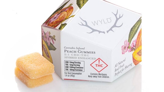 WYLD - Wyld - 10ct. 100mg CBD:50mg THC (Hybrid) - Peach