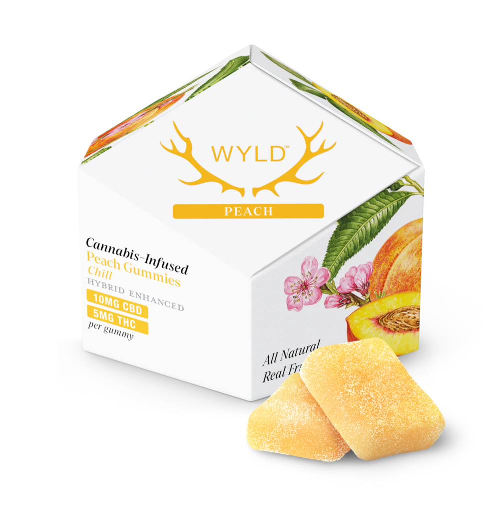 WYLD - WYLD - 2:1 CBD:THC Gummies - Peach Main Image