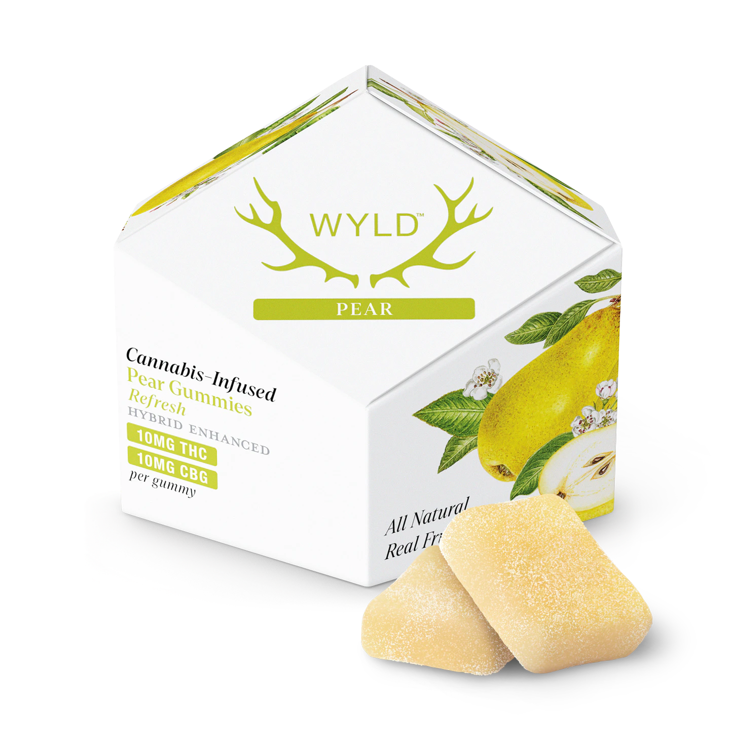 WYLD - WYLD - 1:1 THC:CBG Gummies - Pear Main Image