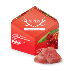 WYLD - WYLD Sour Cherry 100mg THC Gummies - Indica