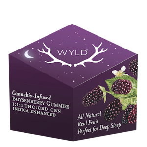 WYLD - Boysenberry Gummies  1:1:1 (THC:CBD:CBN) - 100mg - Wyld