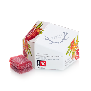 WYLD Gummies - Pomegranate 1:1 THC CBD 