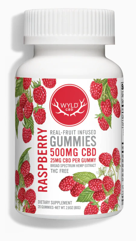 WYLD - Wyld HEMP Raspberry 500mg CBD 20pk Main Image