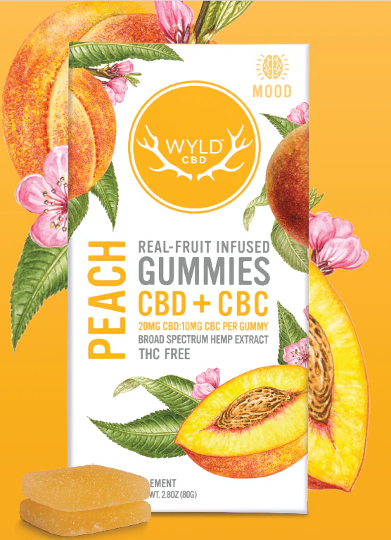WYLD - Wyld HEMP Peach 2:1 CBD:CBC 20pk Main Image