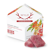 Pomegranate (H) (1:1 THC:CBD) 10pk x 10mg THC : 10mg CBD - 100mg THC : 100mg CBD - Gummies - Wyld