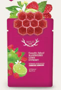 WyldOnes Raspberry Lime 1:1 THC:CBD Single Gummy 100mg