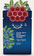 WyldOnes Sour Blueberry 1:1 THC:CBN Single Gummy 100mg