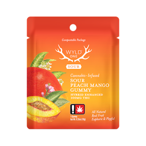 Wyld One - Sour Peach Mango Gummy | 100mg (THC)