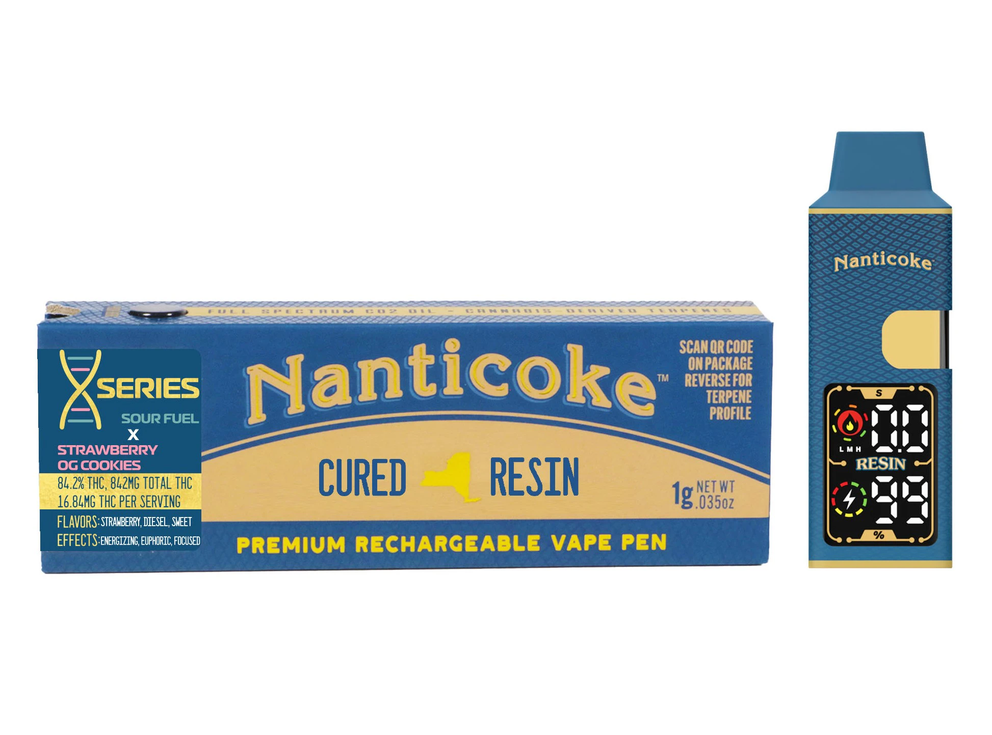 Nanticoke - Sour Fuel x Strawberry OG Cookies 1g AIO - Hybrid | Nanticoke Main Image