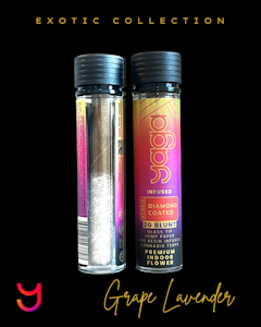 YAGA - 3G Blunt: Grape Lavender | Diamond Coated Glass Tip (H)