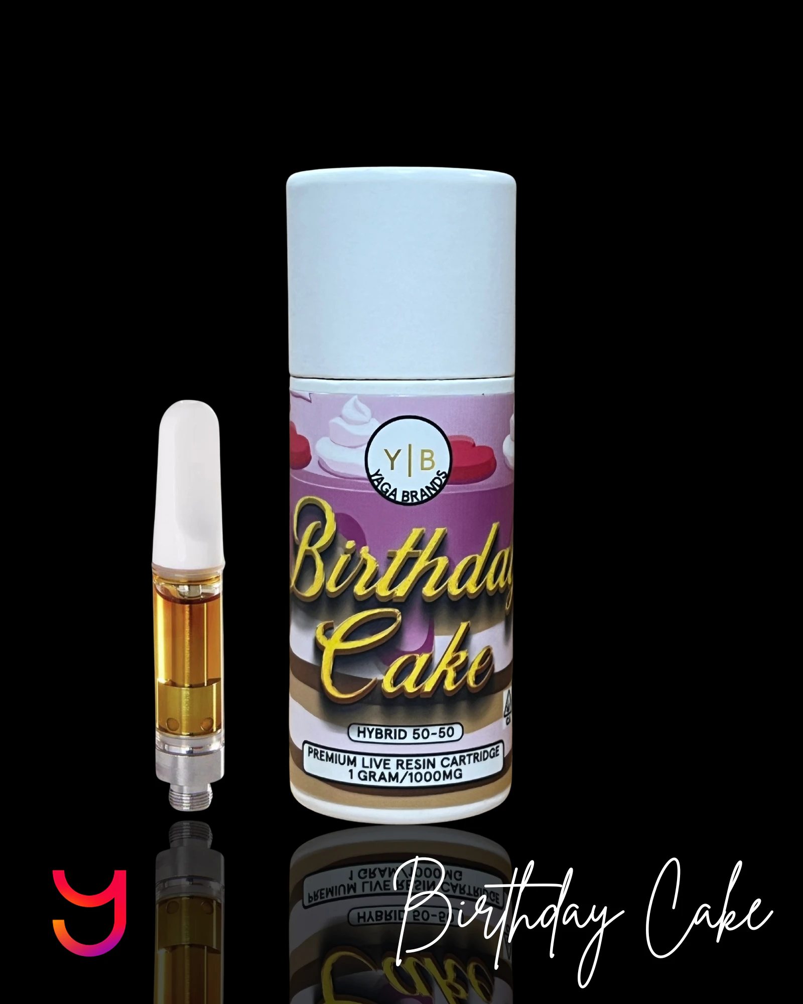 YAGA - Birthday Cake 1G Live Resin Cart (Hybrid) Main Image