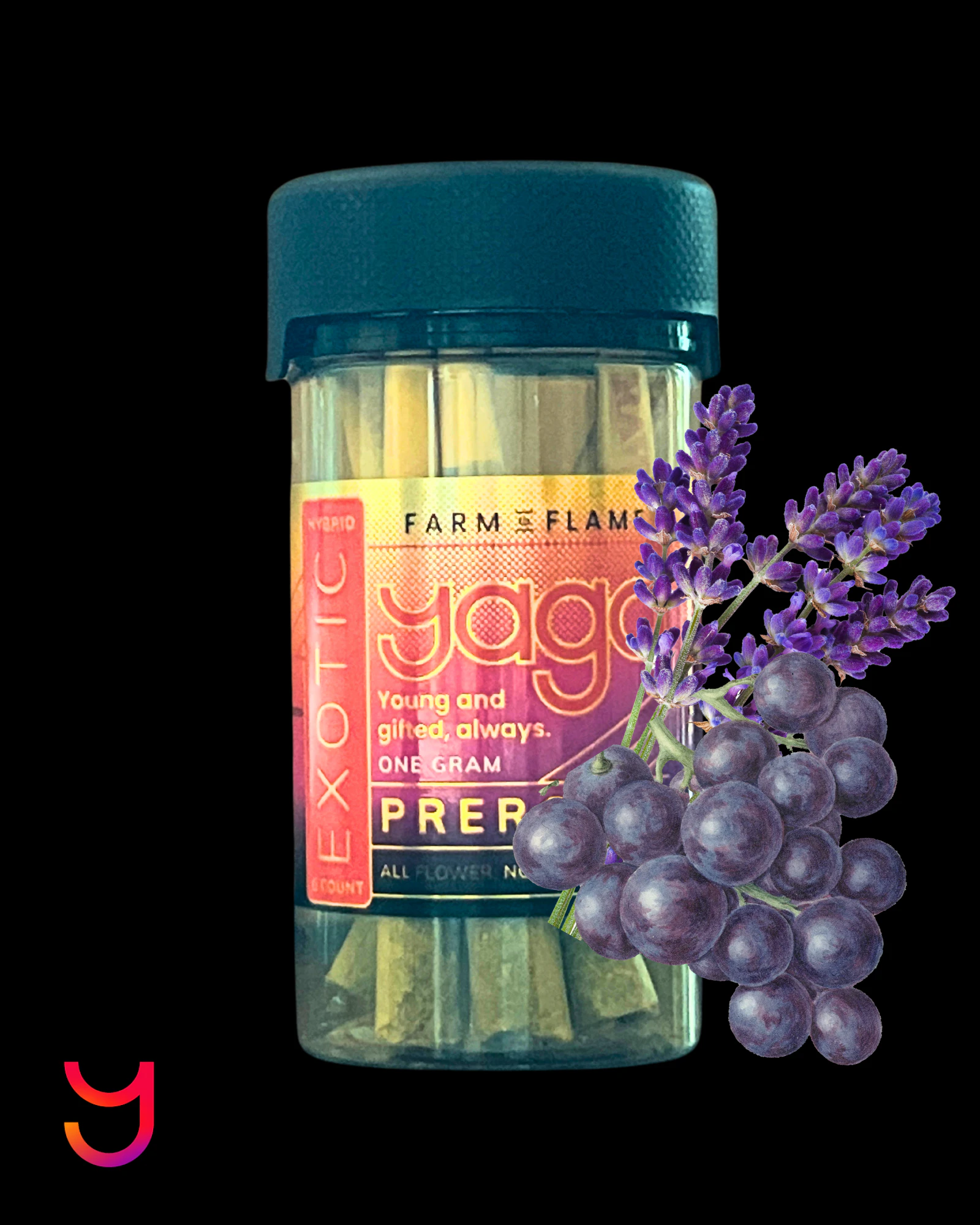 YAGA - Grape Lavender 1.2G Preroll Six-Pack (Hybrid) Main Image