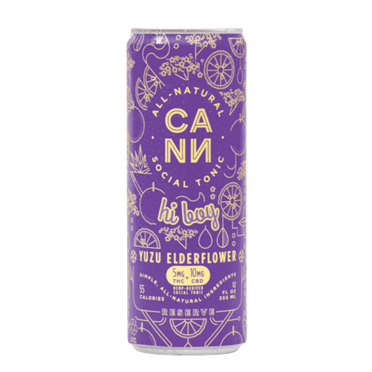 Cann Social Tonic - Yuzu Elderflower | Hi'er Boy 12oz (Single) 10mg THC | Cann Social Tonic Main Image
