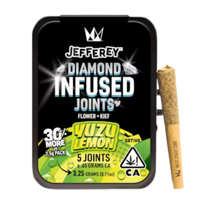 WEST COAST CURE - Yuzu Lemon (H) | .65g 5pk Diamond Infused Jefferey Joint | West Coast Cure