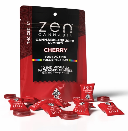 Edible - Cherry - 1:1 - THC:CBD - 10PK - 100MG