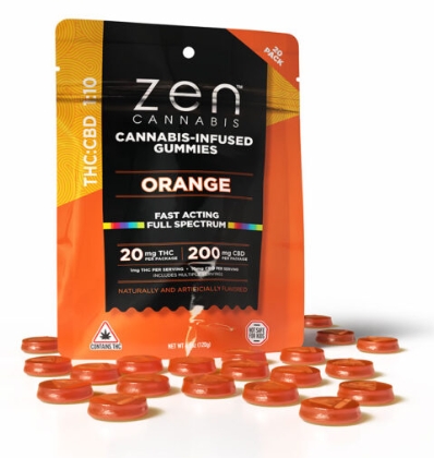 Edible - Orange - 1:10 - THC:CBD - 10PK - 100MG