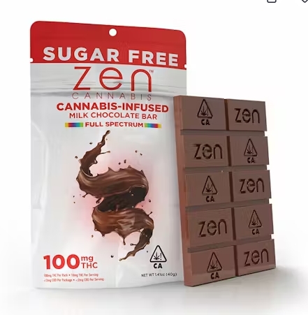 Edible - Milk Chocolate Bar - Sugar Free - 100MG
