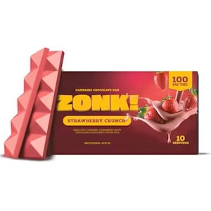 ZONK! - ZONK! - Strawberry Crunch Chocolate Bar - 100mg