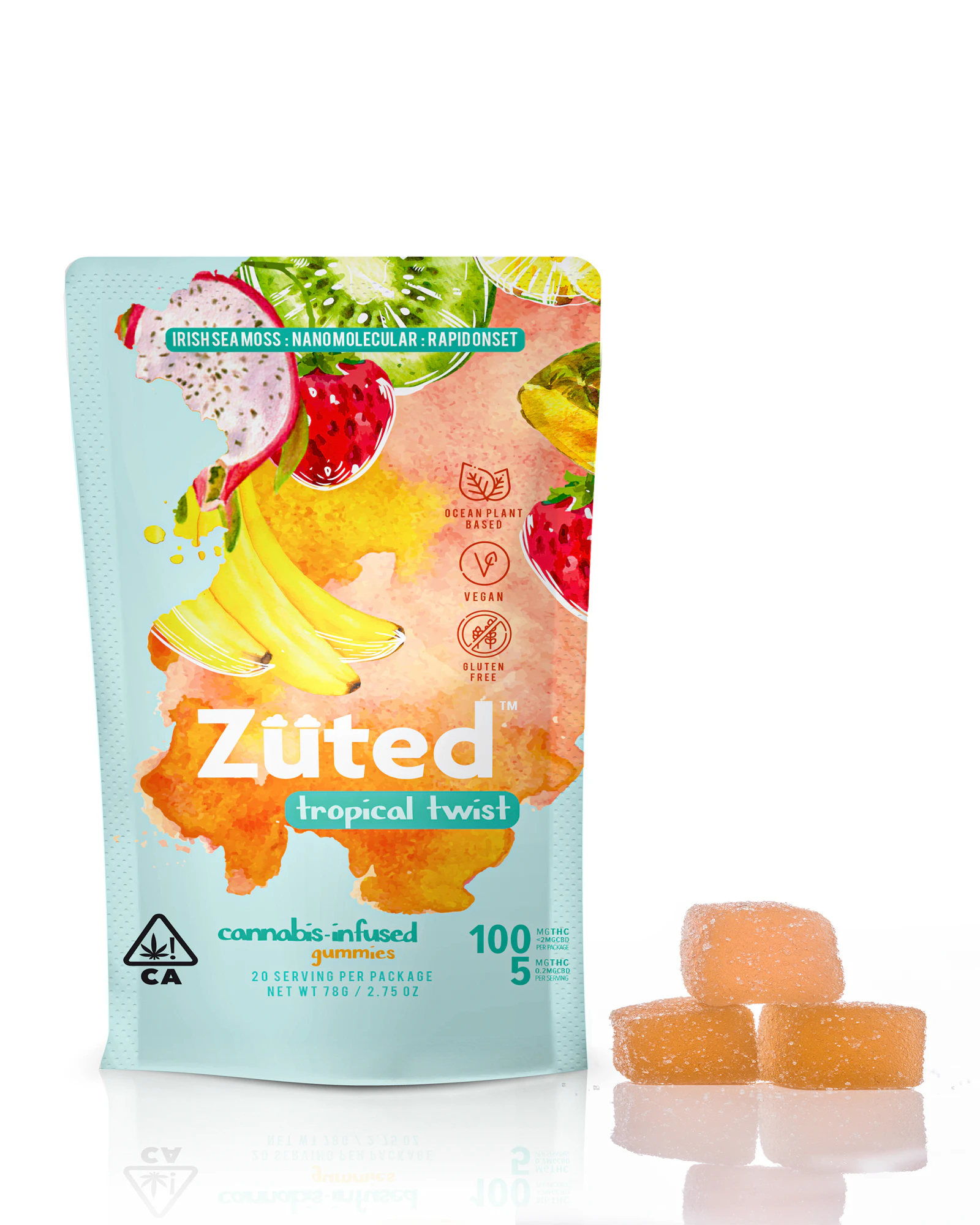 ZUTED - Tropical Twist | Zuted |100mg THC | Liquid Diamond Infused Main Image