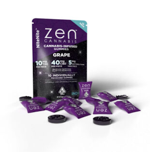 ZEN CANNABIS - Zen Cannabis | Grape | Fast Acting NiteNite Gummies | 100mg
