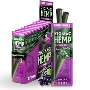 ZIG ZAG - ZIG-ZAG Grand Daddy Purp 2pk Natural Infused Hemp Cones