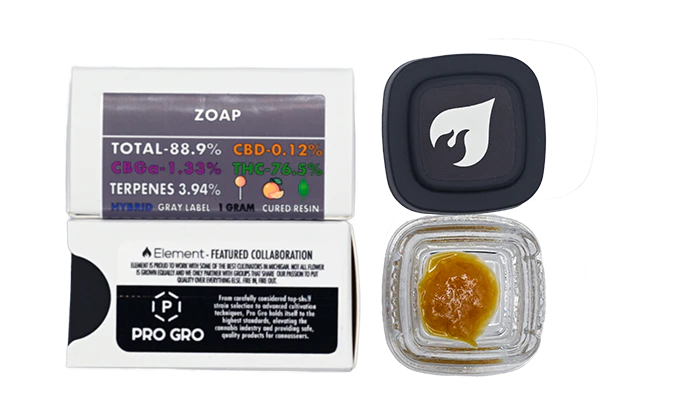 Element - Element-Zoap-Cured Resin-Hybrid-THC 76.5%-1G Main Image