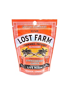 Lost Farm - Tropical Lemonade x Ztrawberry Guava | Live Rosin Gummies | 100mg/10 Pieces | Lost Farm