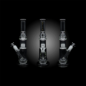Bong - 14' Alpha Glass Showerhead Matric Perc Water Pipe Black