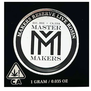 Master Makers - Master Makers - Premium Cold Cure Rosin - Nigerian Haze - Concentrates - 1.0g