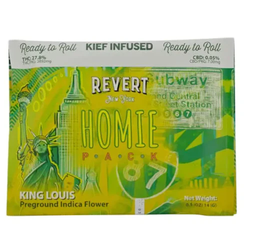 Revert - King Louis -Indica- 27.8% THC | 14g Kief Infused Pre-ground (Flower) | Flower   -o9 middle